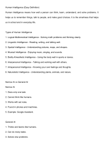 Human Intelligence & AI Basics
