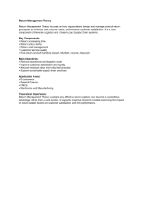Return Management Theory: Key Components & Objectives