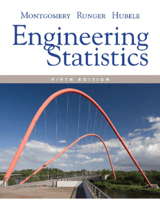 Engineering Statistics 5th Edition Textbook by Montgomery Runger Hubele
