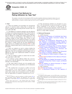 ASTM D3359-23: Tape Test for Coating Adhesion