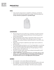 MECH200 Projectile Project Brief