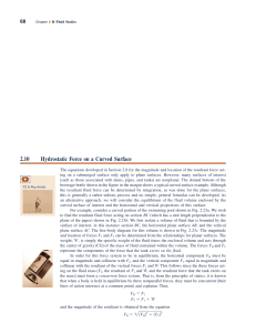 Hydrostatic Force on Curved Surfaces - Fluid Statics