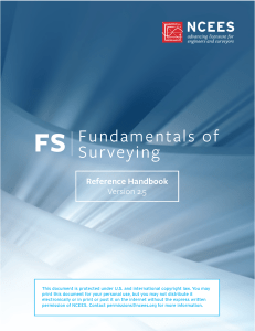 FS Fundamentals of Surveying Reference Handbook