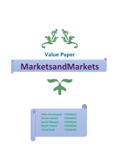 Value Paper: MarketsandMarkets Strategic Analysis