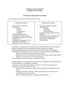 Principles of Accounting II: Managerial Accounting