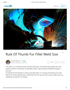 Rule of Thumb for Fillet Weld Size | Engineering Guide