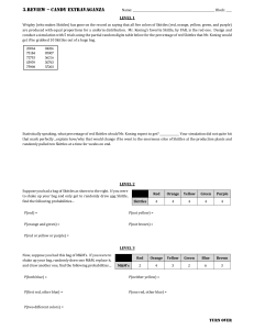 Candy Extravaganza Probability Review Worksheet