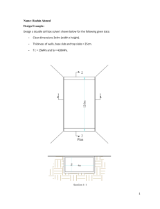 Double Cell Box Culvert Design Example