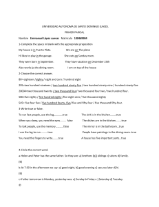 UASD First Partial Exam: English Grammar & Vocabulary