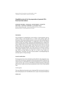 Simplified protocols for genomic DNA from bacterial cultures