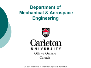 Carleton University Lecture: Impact Mechanics in Particle Kinematics