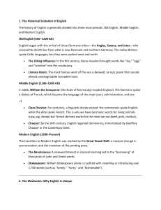 History and Mechanics of the English Language