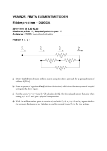 VSMN25 Finite Element Method Exam: Spring & Heat Flow Problems