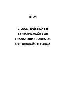 Caracter&iacute;sticas e Especifica&ccedil;&otilde;es de Transformadores