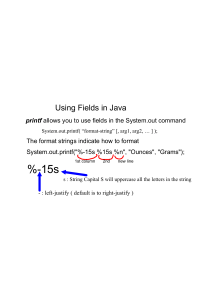 Using Fields in Java