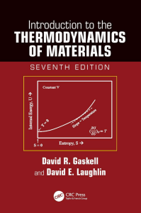 Introduction to Thermodynamics of Materials Textbook