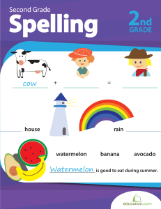 Second Grade Spelling Workbook: Education.com