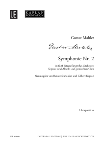 Mahler Symphonie Nr. 2 Chorpartitur