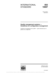 ISO 10007:2003 - Configuration Management Guidelines