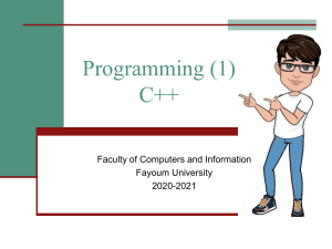 C++ Programming Exam Questions - Fayoum University