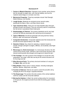 Aircraft Materials & Structures Homework #1