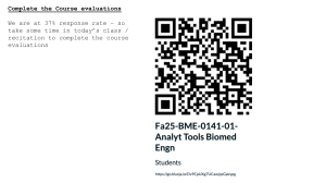 BME-141 Recitation: Correlation and Regression Analysis Worksheet
