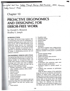 Proactive Ergonomics and Error-Free Work Design