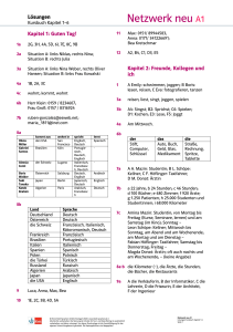 Netzwerk neu A1 L&ouml;sungen Kapitel 1-6