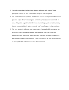 Word Superiority Effect: How Context Improves Letter Recognition