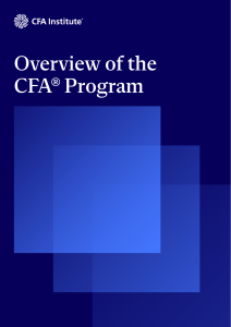 Overview of the CFA Program | CFA Institute