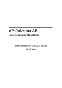 AP Calculus AB Free-Response Questions