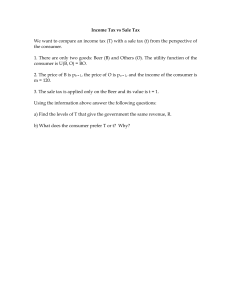 Income Tax vs Sales Tax: Consumer Choice Problem