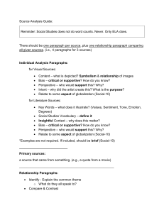 Source Analysis Guide for Social Studies