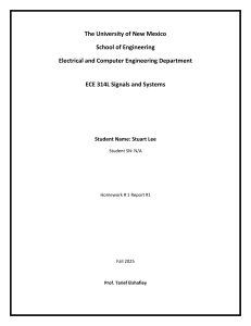 ECE 314L Homework #1: Natural Signals in Engineering