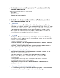 University Course Policy Document