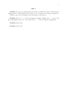 HW 4: Linear Algebra Problems