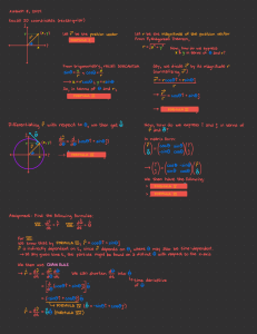 2D Rectangular Coordinates: Vectors & Unit Vectors