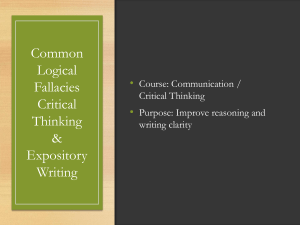 Common Logical Fallacies: Critical Thinking & Writing