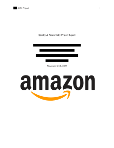 Amazon Fulfillment Center Damage Reduction Project Report