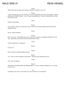 Male Side #1 Script: Fanny & Hensel's Dialogue