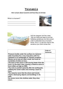 Tsunamis Worksheet