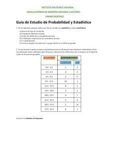 Gu&iacute;a de Estudio de Probabilidad y Estad&iacute;stica - IPN